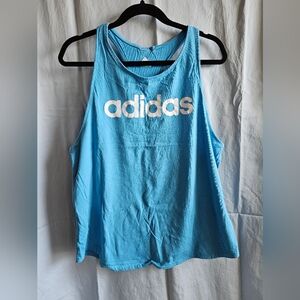G178. Adidas Women's Linear Loose Tank Top in Light Blue - Size L (?)